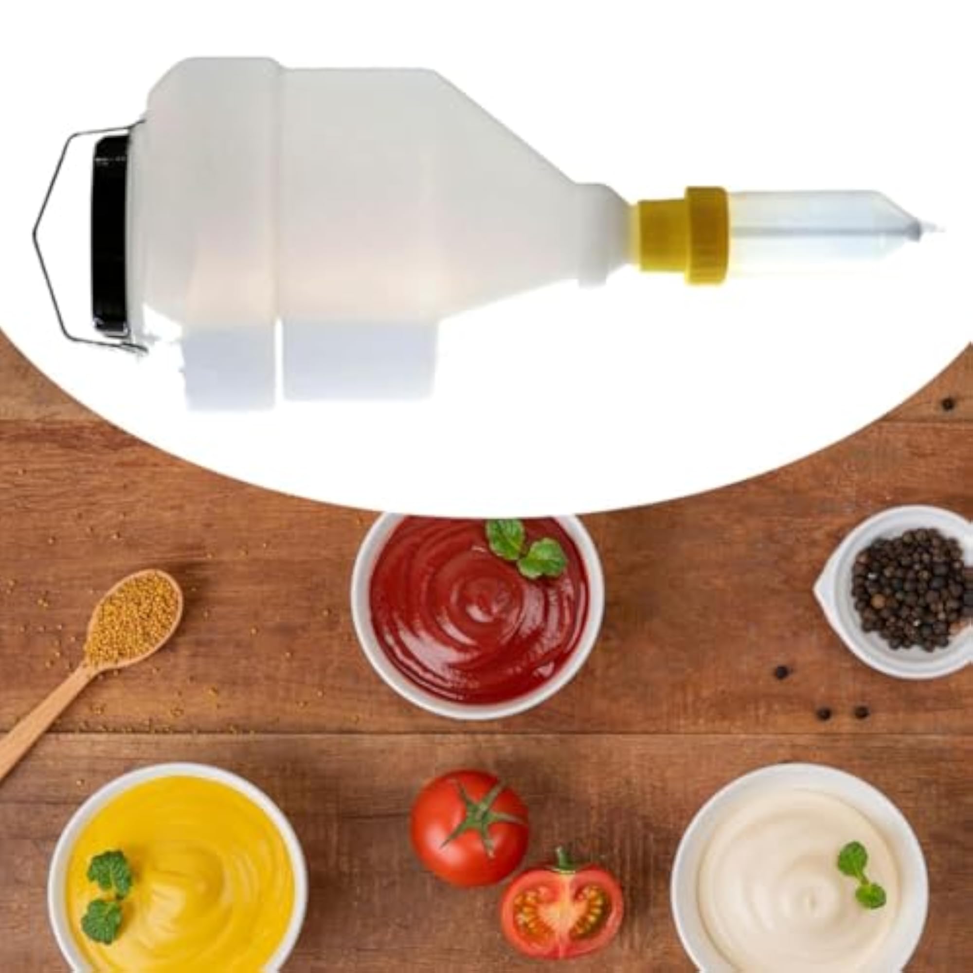Multipurpose Hanging Refillable Sauce Dispenser